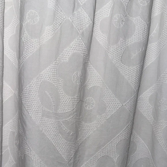 NWT Madewell White Floral Embroidered Textured Cutout Back Midi Dress - Picture 6 of 12